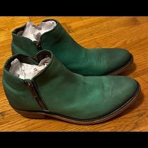 Liberty Black Women’s Vegas Turquesa Double Zip Booties - Round Toe - EUC